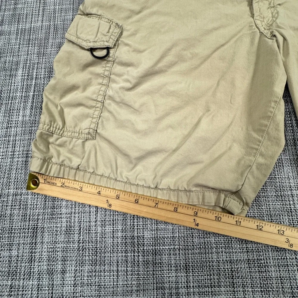 Lot of 2 Wrangler Men's 38 Khaki Cargo Shorts Stretch Outdoor Utility Hiking